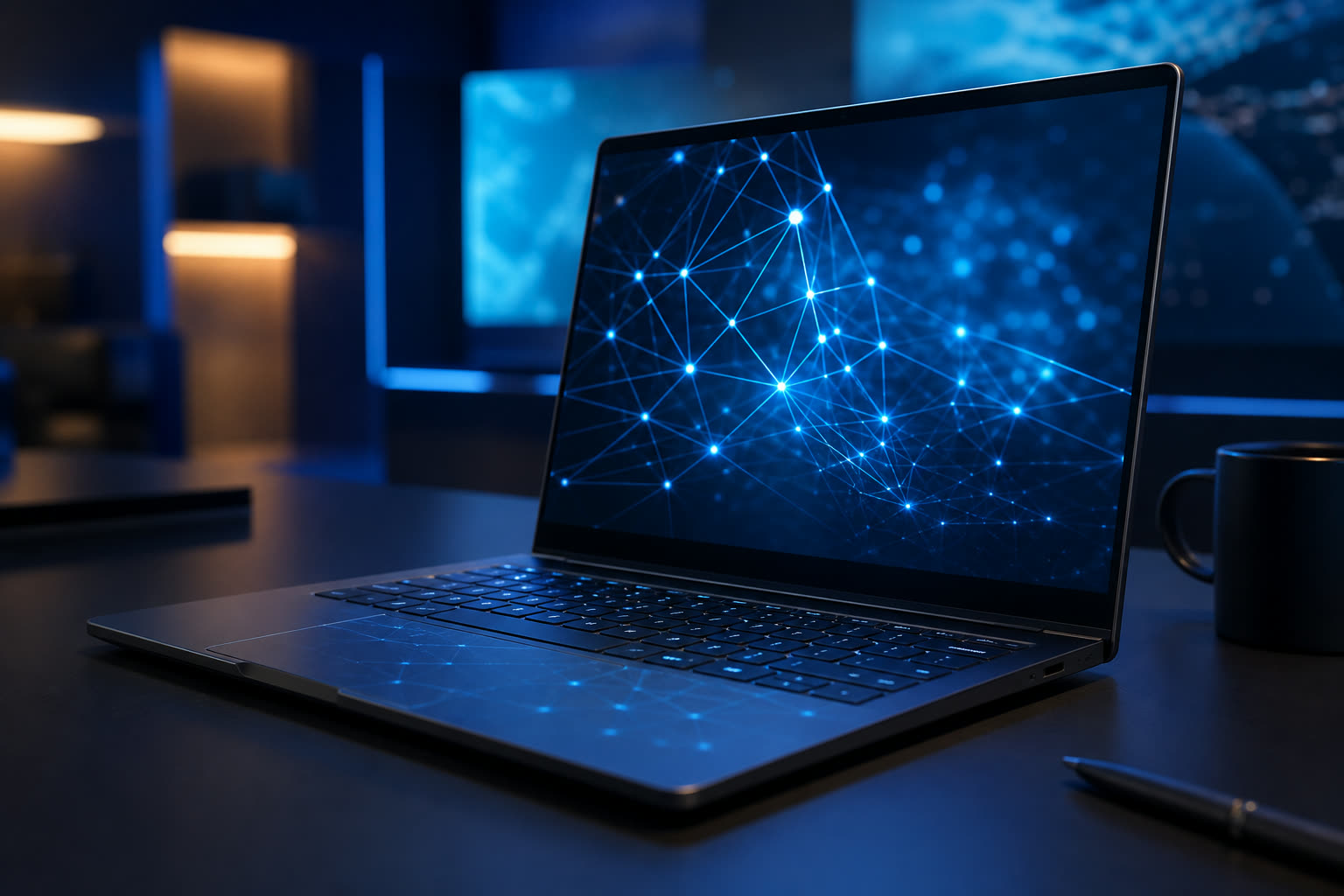 A modern AI PC highlighting the shift to on-device artificial intelligence at CES 2024.