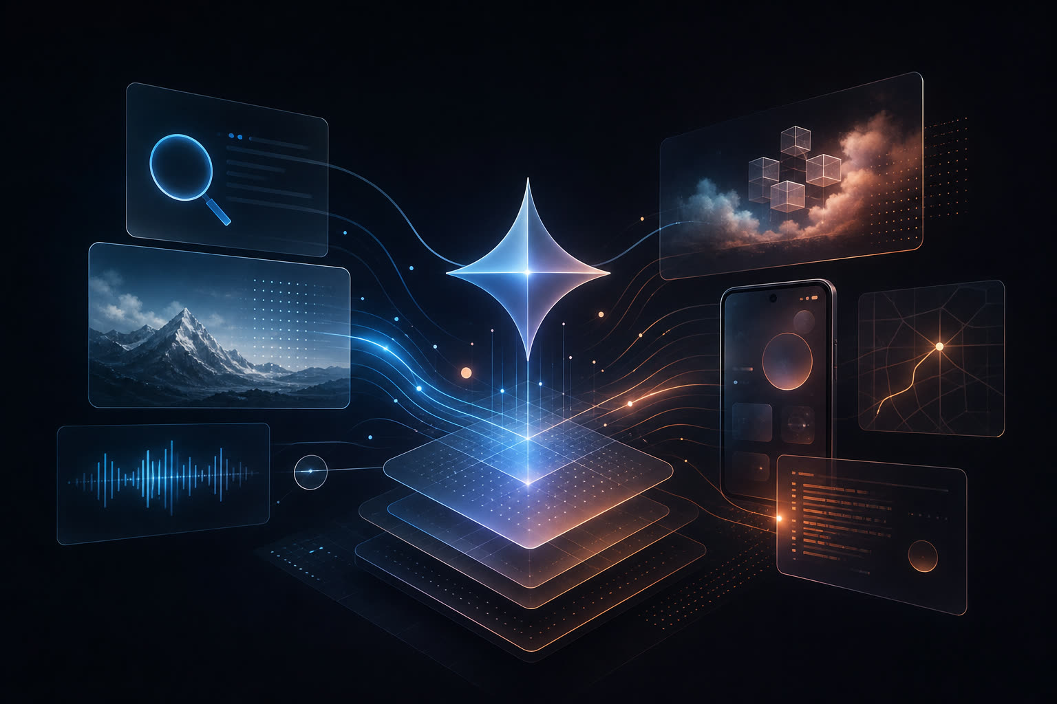 Google I/O 2024 Gemini AI integrated across search, Android, and enterprise multimodal applications.