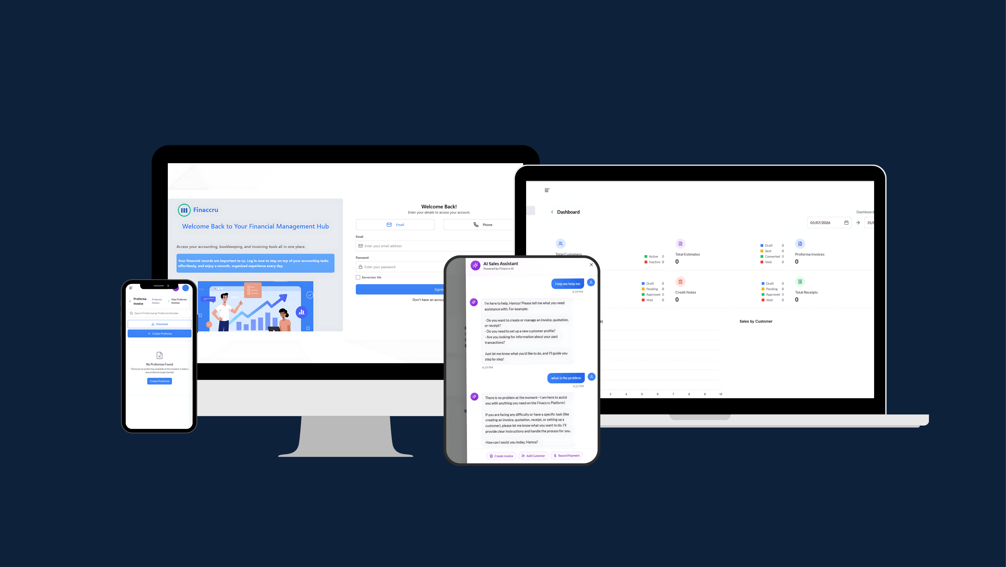 Finaccru Finvoice product UI